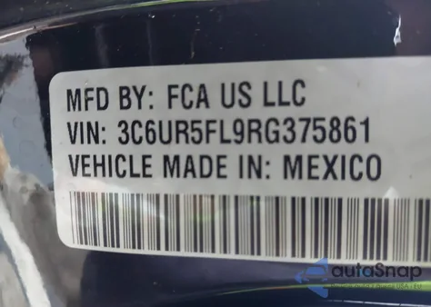 2024 Ram 2500 Laramie 4X4 6'4 Box z USA, uszkodzony, nr VIN 3C6UR5FL9RG375861